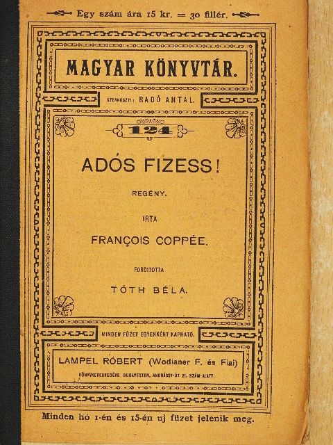 Francois Coppée - Adós fizess! [antikvár]