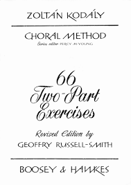 Kodály Zoltán - 66 TWO-PART EXERCISES. REV. EDITION BY G. RUSSELL-SMITH