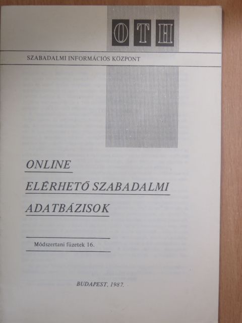 Dr. Marián Miklós - Online elérhető szabadalmi adatbázisok [antikvár]