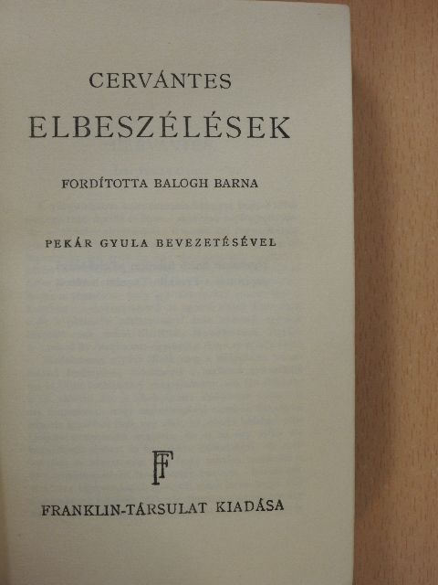 Cervántes - Elbeszélések [antikvár]