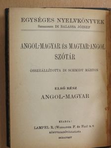 Dr. Schmidt Márton - Angol-magyar és magyar-angol szótár I-II. [antikvár]