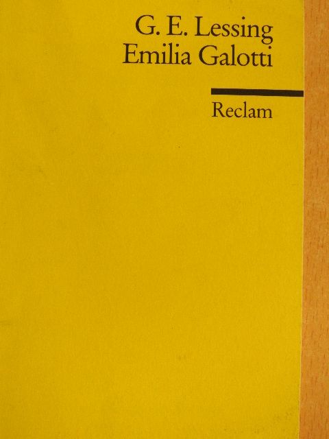 Gotthold Ephraim Lessing - Emilia Galotti [antikvár]