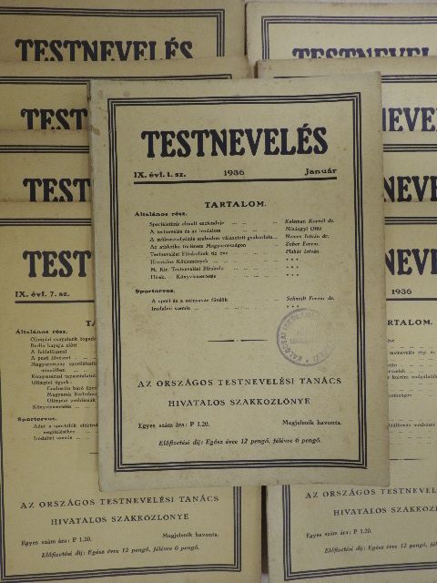 Dr. Bakay Lajos - Testnevelés 1936. január-december [antikvár]