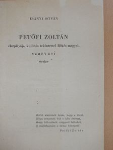 Irányi István - Petőfi Zoltán [antikvár]