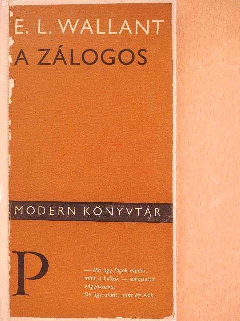 Edward Lewis Wallant - A zálogos [antikvár]