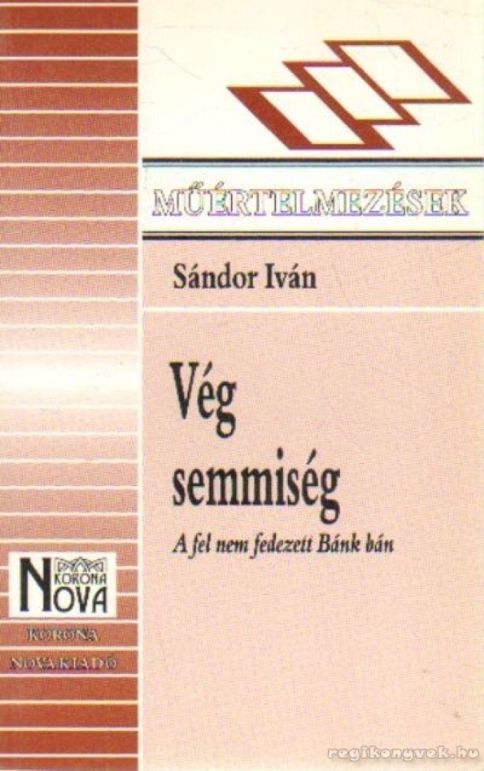 Sándor Iván - Vég semmiség [antikvár]