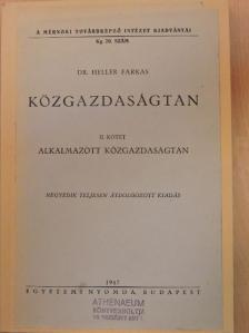 Dr. Heller Farkas - Közgazdaságtan II. [antikvár]