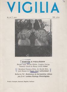 Hegyi Béla - Vigilia 1981. július 46. évf. 7. szám [antikvár]
