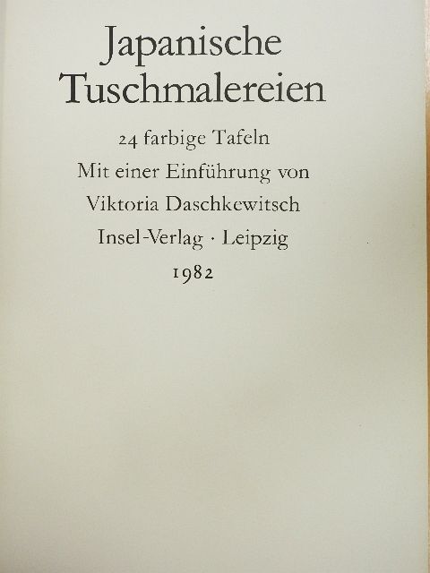 Japanische Tuschmalereien [antikvár]