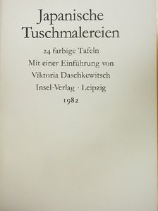 Japanische Tuschmalereien [antikvár]