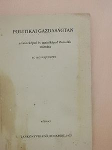 Dr. Szilágyi László - Politikai gazdaságtan [antikvár]