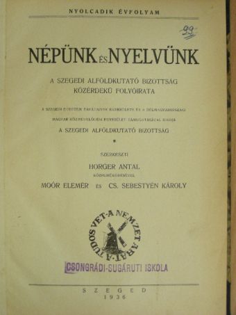 Balogh István - Népünk és nyelvünk 1936. január-december [antikvár]