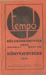 A tempó kölcsönkönyvtár könyvjegyzéke 1939. [antikvár]