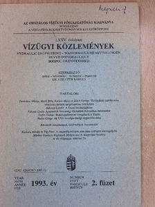 Dr. Domokos Miklós - Vízügyi Közlemények 1993/2. [antikvár]