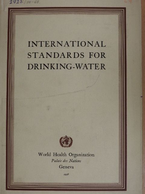 International Standards for Drinking-Water [antikvár]