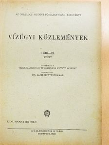 Babos Zoltán - Vízügyi közlemények 1953/II. [antikvár]