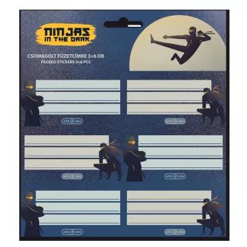 Ninjas in the Dark: Füzetcímke - 3 x 6 db-os