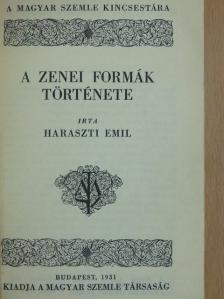 Haraszti Emil - A zenei formák története [antikvár]