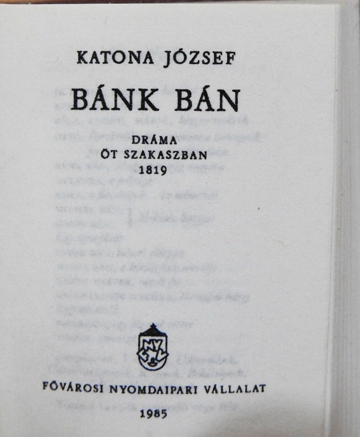 Katona József - Bánk bán (minikönyv) [antikvár]