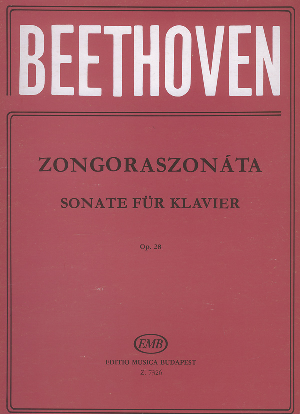 BEETHOVEN - ZONGORASZONÁTA OP.28 UJJRENDDEL ELLÁTTA:WEINER LEO