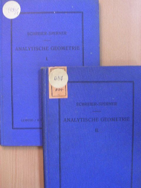 E. Sperner - Einführung in die analytische Geometrie und Algebra I-II. [antikvár]