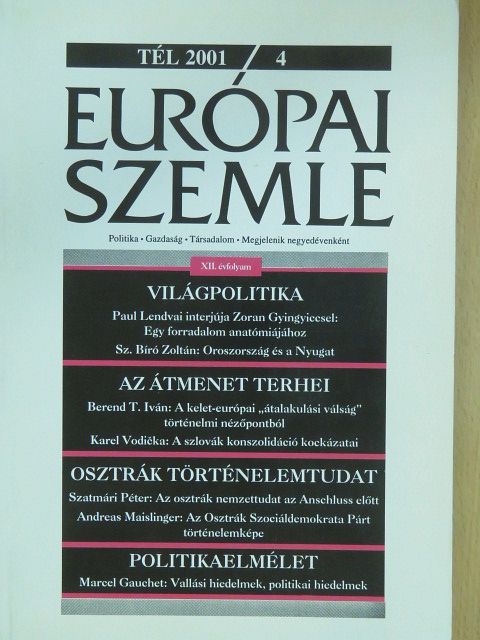 Adolf Wala - Európai Szemle 2001/4.Tél [antikvár]