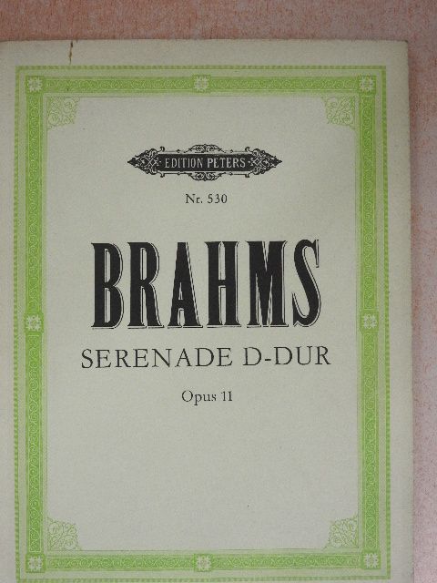 Johannes Brahms - Serenade D-dur für grosses orchester Opus 11 [antikvár]