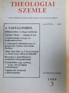 Barcza József - Theologiai Szemle 1989/3. [antikvár]