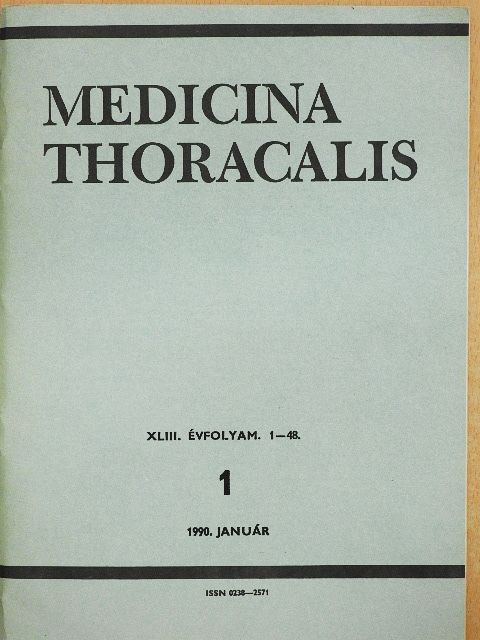Böszörményi Miklós - Medicina Thoracalis 1990. január [antikvár]