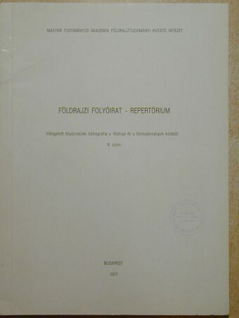 Földrajzi folyóirat - Repertórium [antikvár]