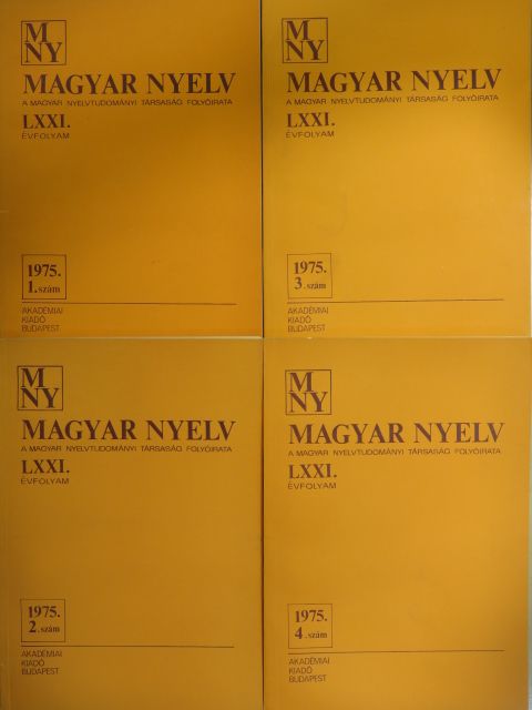 Antal László - Magyar Nyelv 1975/1-4. [antikvár]