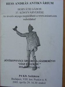 Hess András Antikvárium - Horváth Gábor 37. könyvárverése [antikvár]