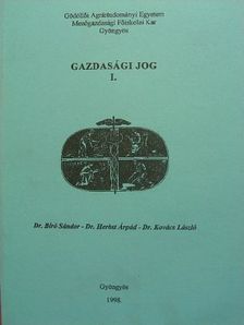 Dr. Bíró Sándor - Gazdasági jog I. [antikvár]