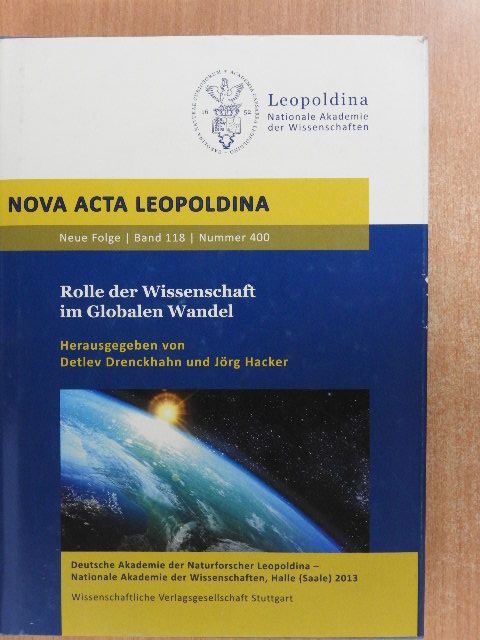 Detlev Drenckhahn - Rolle der Wissenschaft im Globalen Wandel [antikvár]