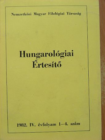 Hungarológiai Értesítő 1982/1-4. [antikvár]