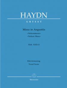 HAYDN J. - MISSA IN ANGUSTIIS "NELSONMESSE" HOB.XXII:11 KLAVIERAUSZUG URTEXT
