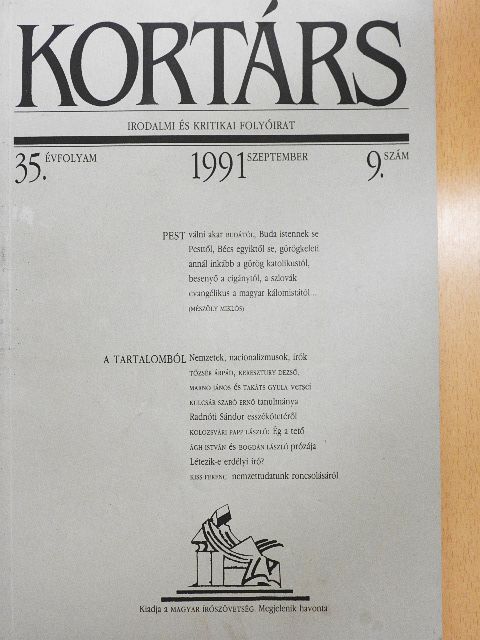 Ágh István - Kortárs 1991. szeptember [antikvár]