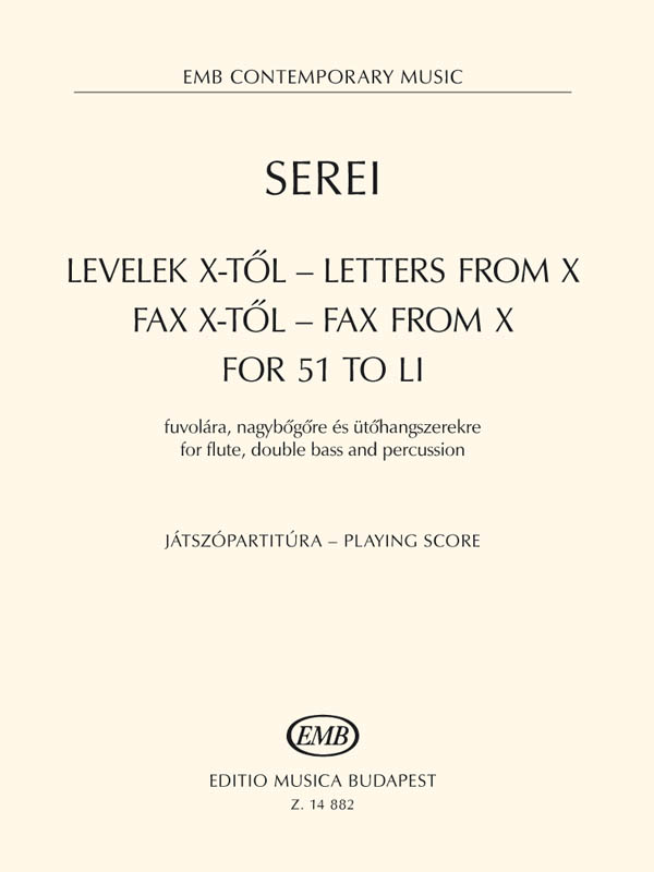 SEREI - LEVELEK X-TŐL FAX X-TŐL FOR 51 TO LI FUVOLÁRA, NAGYBŐGŐRE ÉS ÜTŐHANGSZEREKRE