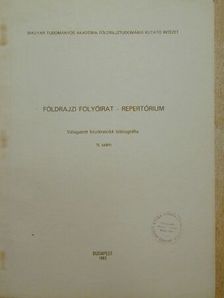 Földrajzi folyóirat - Repertórium [antikvár]