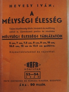 Hevesy Iván - A mélységi élesség/Újrendszerű mélységi élességi táblázatok [antikvár]
