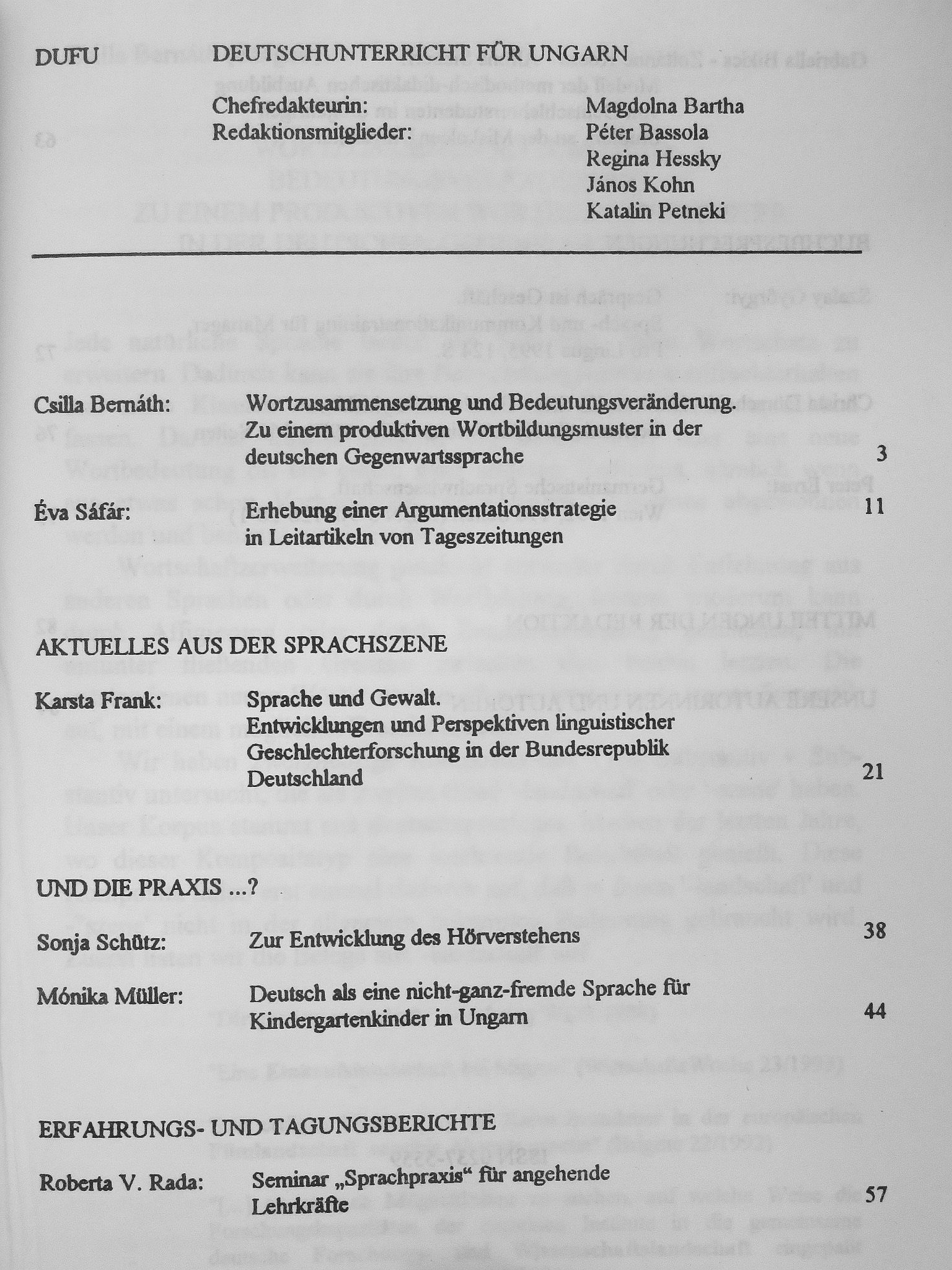 Bernáth Csilla - DUfU Deutschunterricht für Ungarn I/1996 [antikvár]