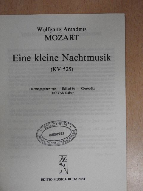 Wolfgang Amadeus Mozart - Eine kleine Nachtmusik [antikvár]