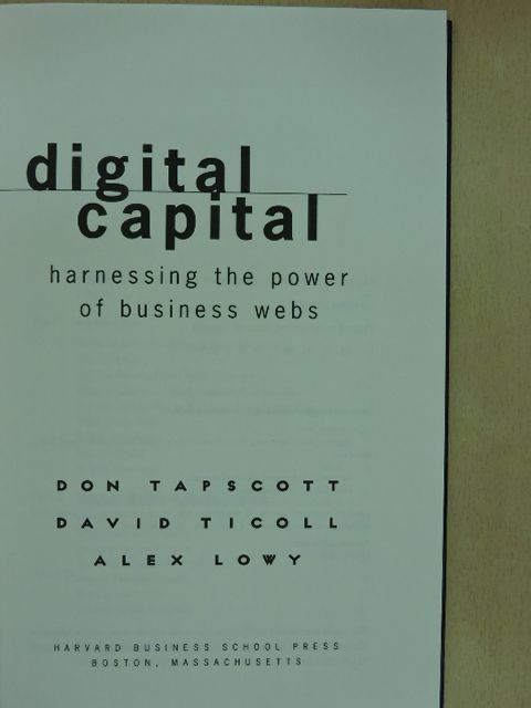 Alex Lowy - Digital capital [antikvár]