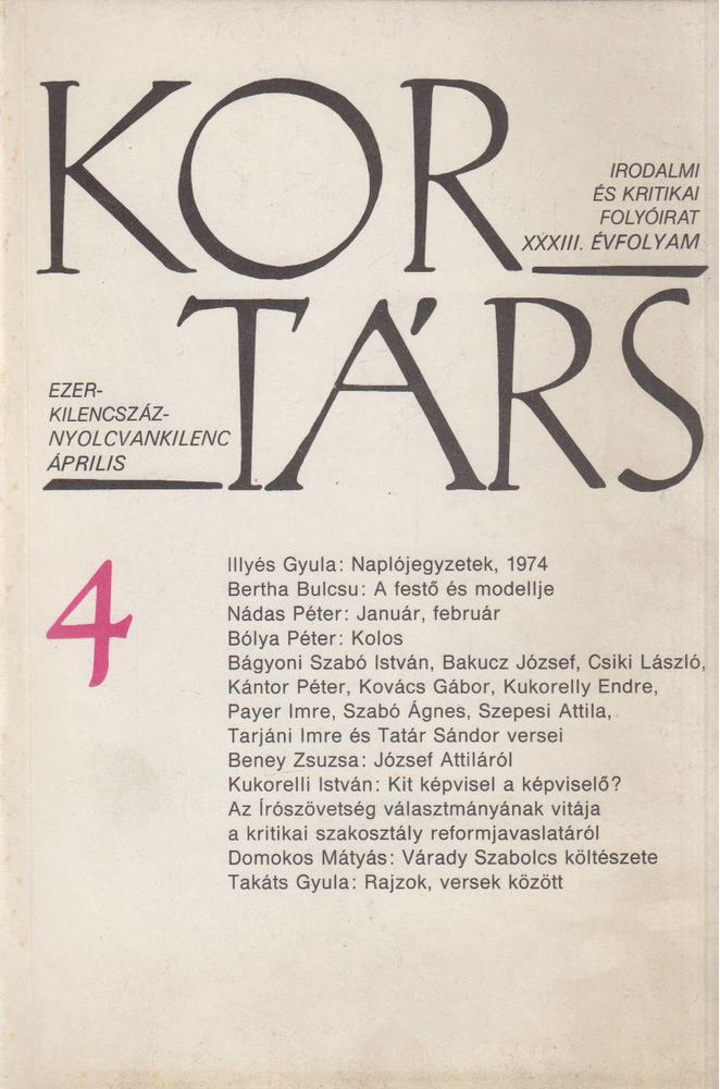 Thiery Árpád - Kortárs 1989/4 [antikvár]