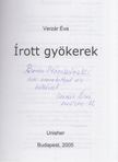 Verzár Éva - Írott gyökerek (dedikált) [antikvár]