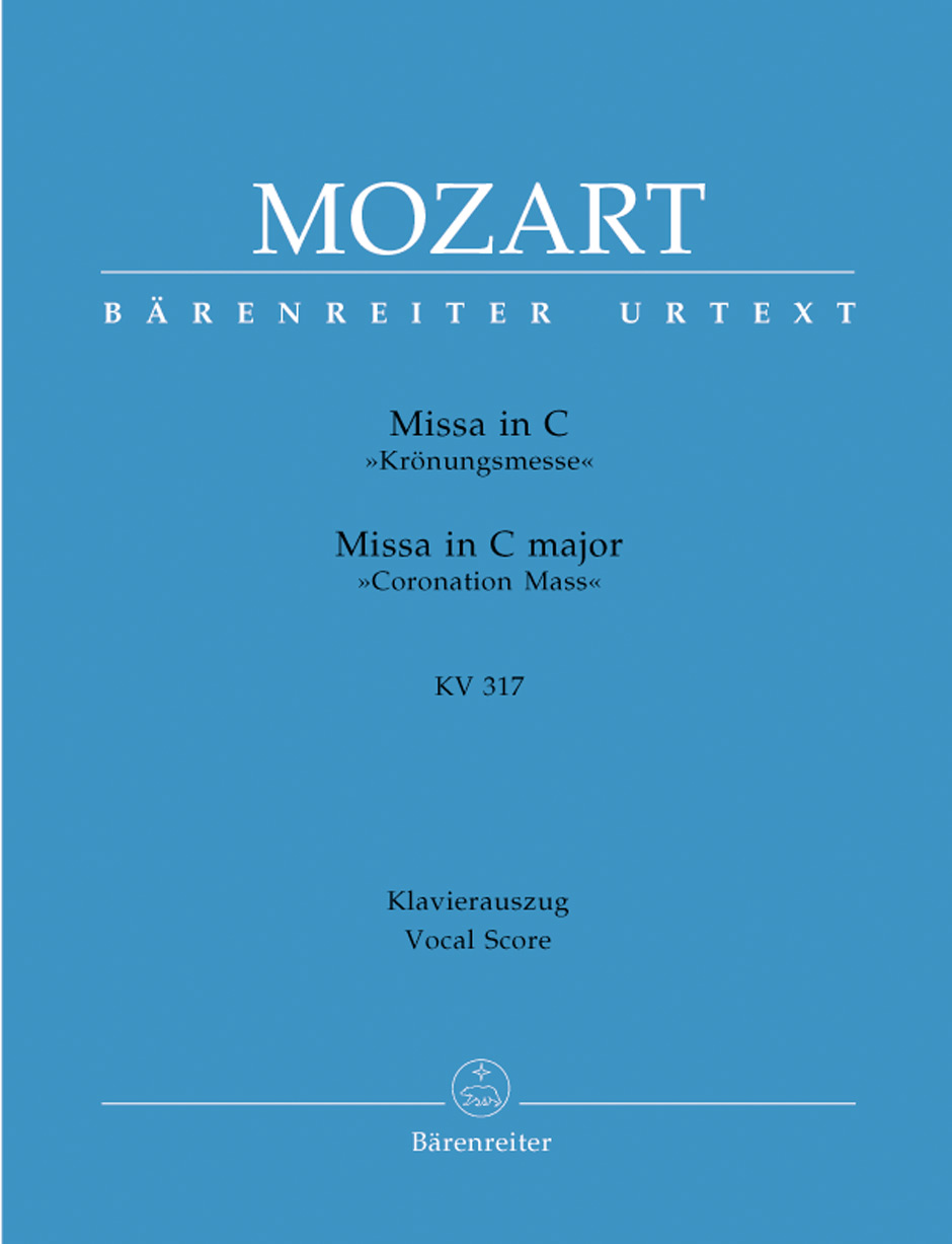 MOZART, W,A, - MISSA IN C "KRÖNUNGSMESSE" KV 317 KLAVIERAUSZUG URTEXT (MARTIN FOCKE)