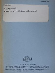 Imre Samu - Megfigyelések a magyar nyelvjárások változásáról [antikvár]