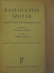 Édes Jenő - Magyar-latin szótár [antikvár]