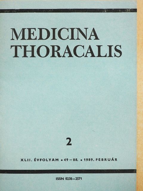 Korpás György - Medicina Thoracalis 1989. február [antikvár]