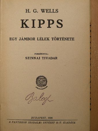 H. G. Wells - Kipps [antikvár]